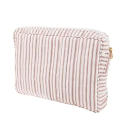 Bon Dep Oppbevaring|Pouch Big Ticking Stripe Dusty Pink