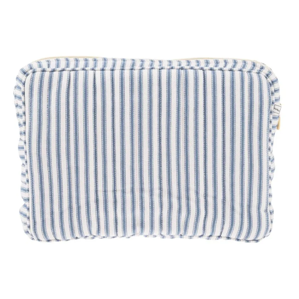 Bon Dep Oppbevaring|Pouch Big Ticking Stripe Blue