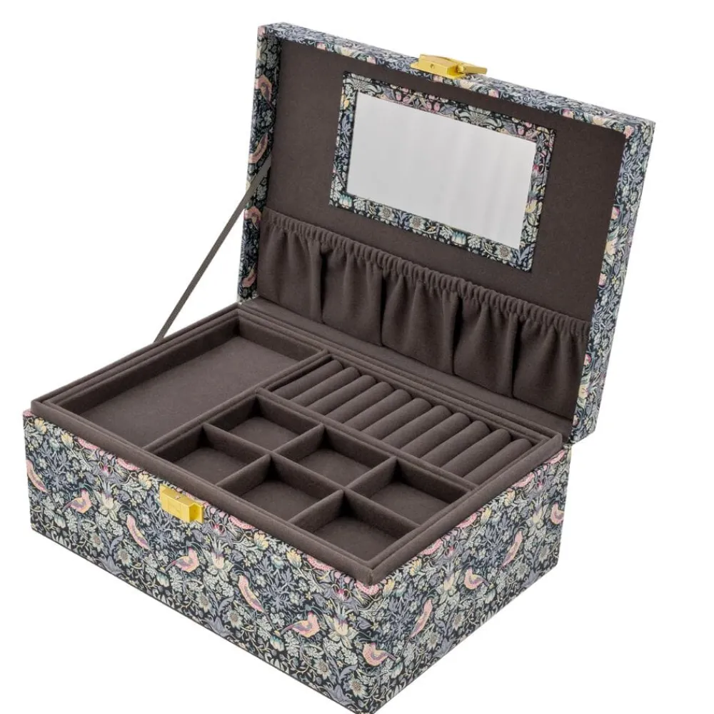 Bon Dep Oppbevaring|Smykkeskrin|Smykkeskrin Square Liberty Strawberry Thief Black