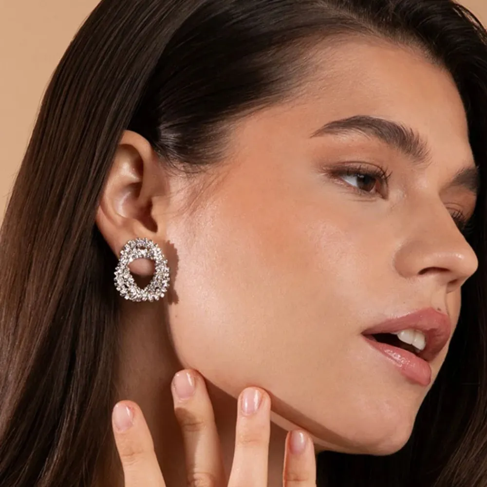 Caroline Svedbom Øredobber|Gemma Knot Earrings Rhodium