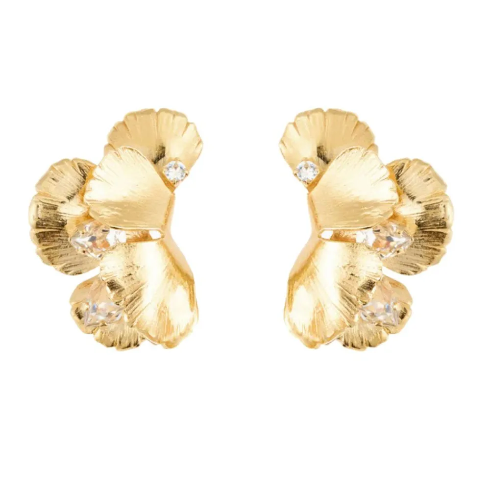 Caroline Svedbom Øredobber|Malva Earrings Gold Crystal