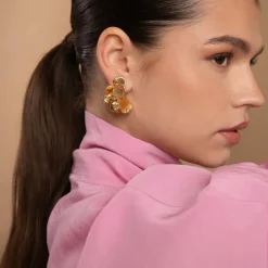 Caroline Svedbom Øredobber|Malva Earrings Gold Crystal