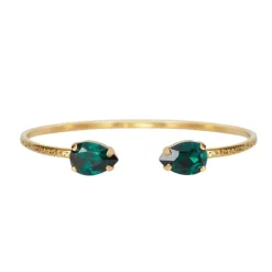 Caroline Svedbom Armbånd|Petite Drop Bracelet Gold Emerald