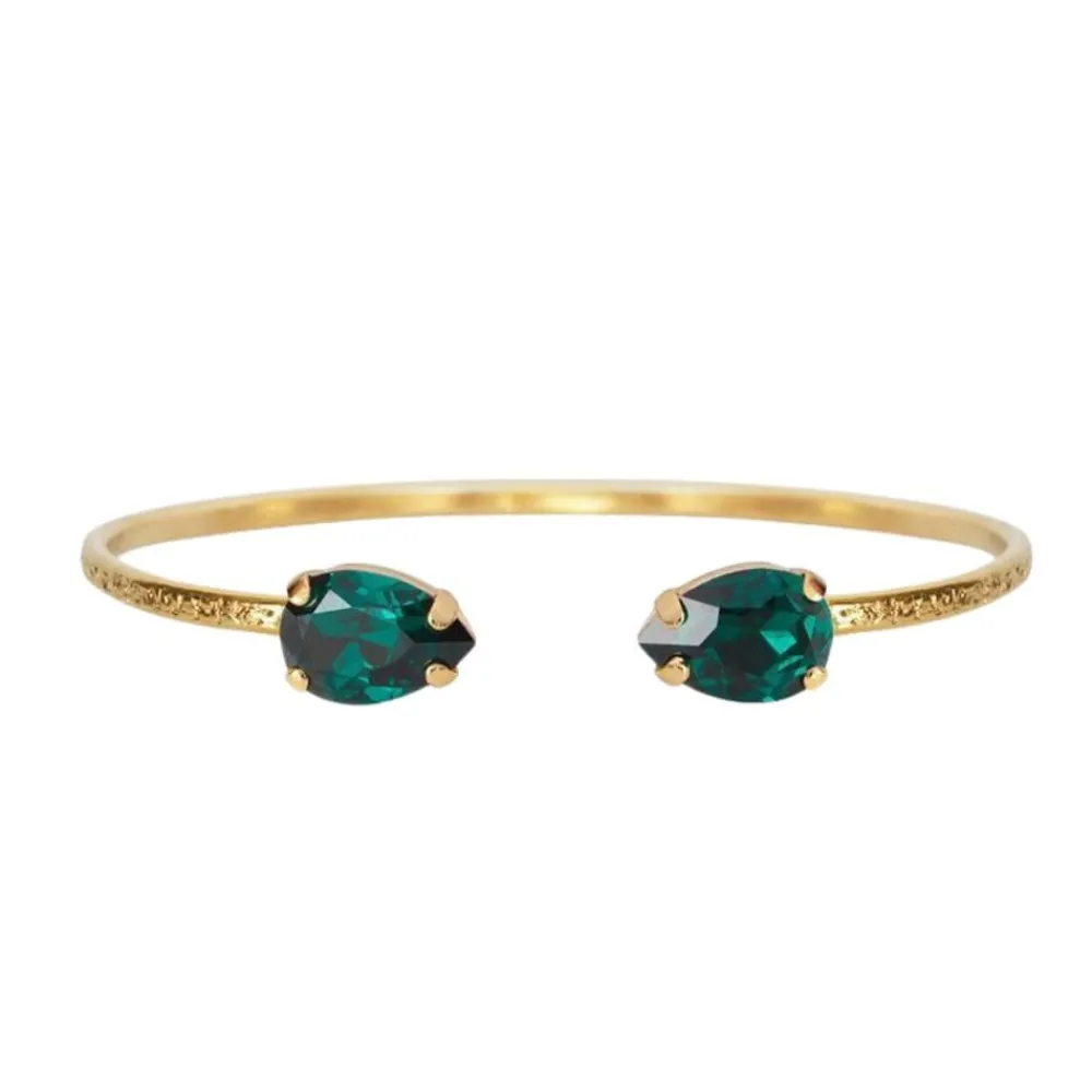 Caroline Svedbom Armbånd|Petite Drop Bracelet Gold Emerald
