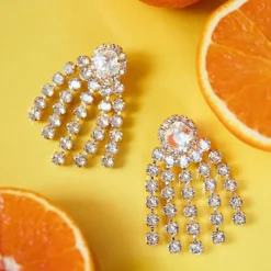 Caroline Svedbom Øredobber|Rafaela Earrings | Crystal Gold