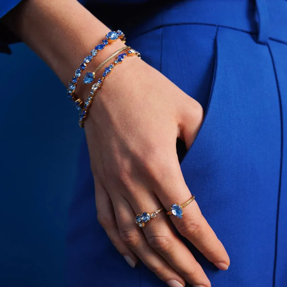 Caroline Svedbom Ringer|Stardust Ring Gold Blue Combo