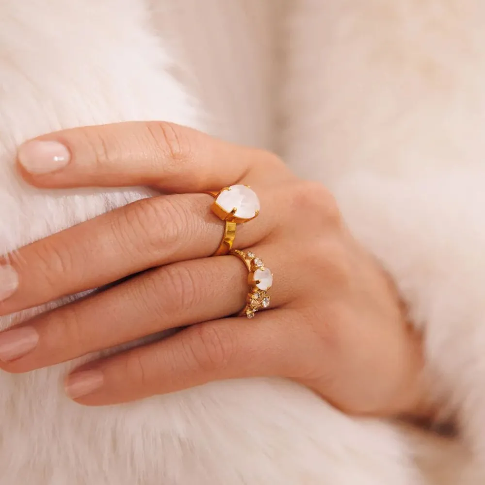 Caroline Svedbom Ringer|Stardust Ring Gold Electric White Combo