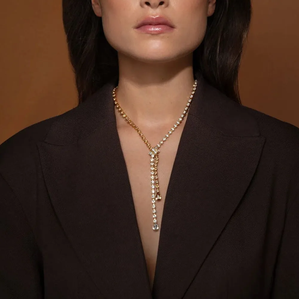 Caroline Svedbom Kjeder|Yvette Necklace Gold Topaz Combo