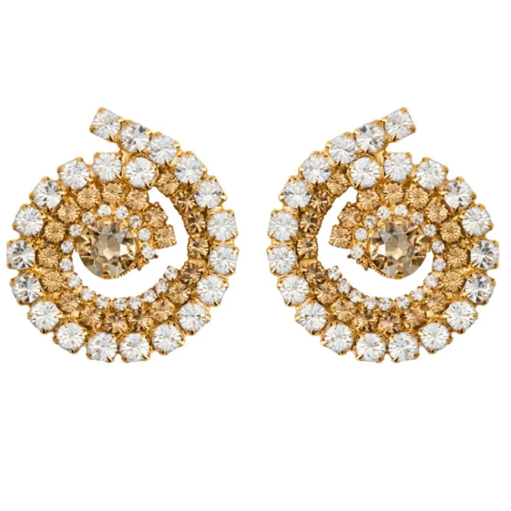 Caroline Svedbom Øredobber|Zia Earrings Gold Topaz Combo