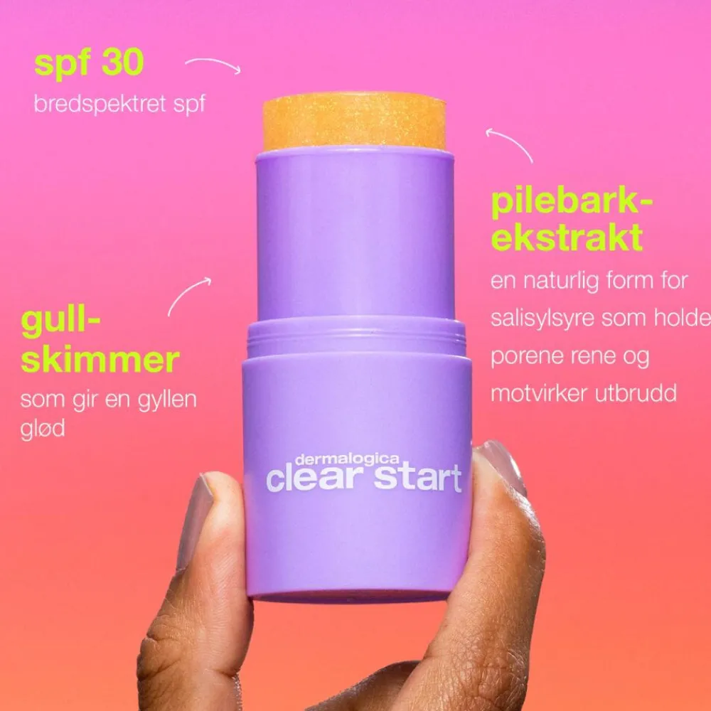 Dermalogica Med Solfaktor|Sol Og Selvbruning|Clear Start Golden Hour Stick Spf 30