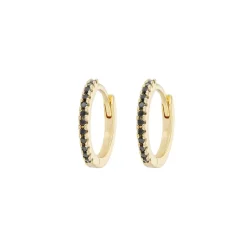 Emilia by Bon Dep Øredobber|Emilia - Hoops Black