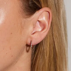 Emilia by Bon Dep Øredobber|Emilia - Medium Hoops Brown