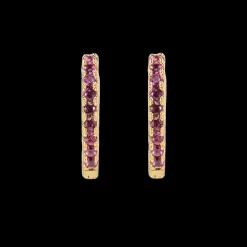 Emilia by Bon Dep Øredobber|Emilia - Small Hoops Cerise