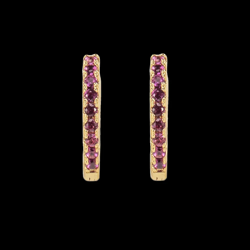 Emilia by Bon Dep Øredobber|Emilia - Small Hoops Cerise