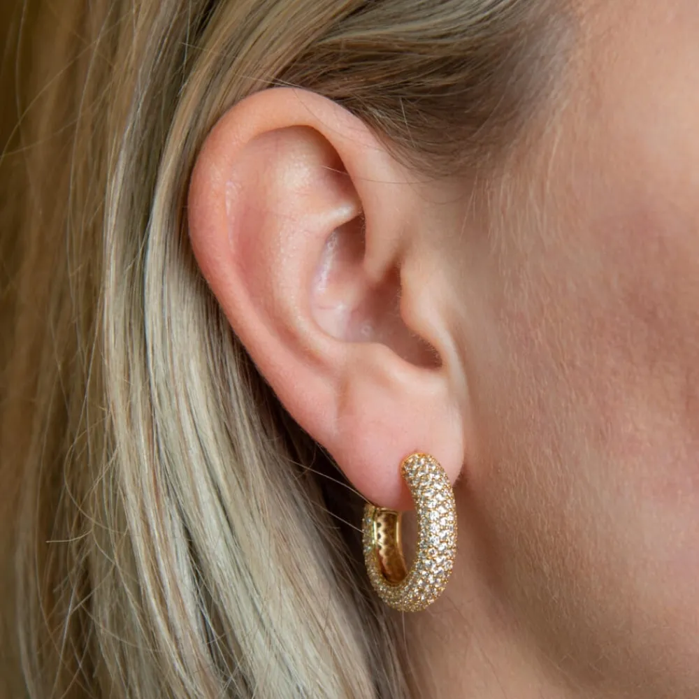 Emilia by Bon Dep Øredobber|Emilia Chunky Hoops White