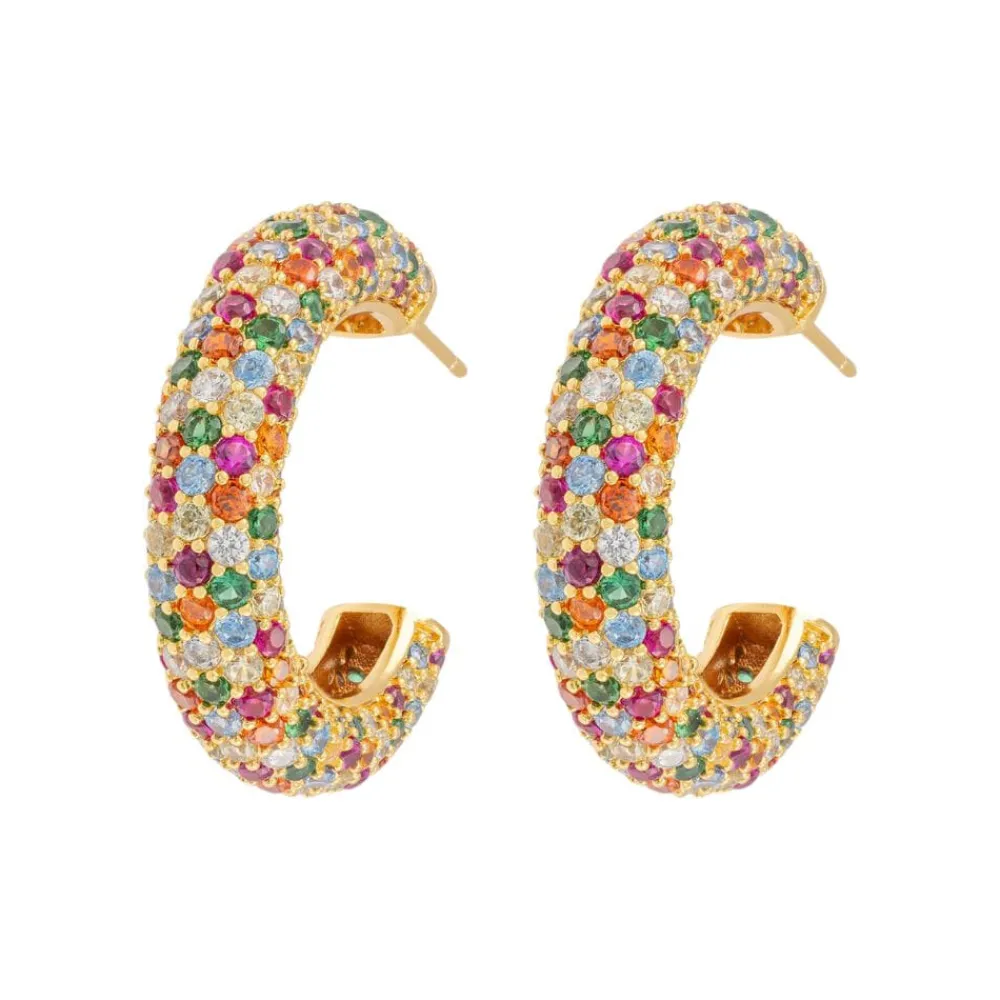 Emilia by Bon Dep Øredobber|Emilia Large Chunky Hoops Multi