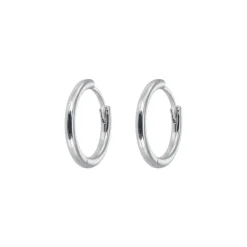 Emilia by Bon Dep Øredobber|Emilia Medium Silver Hoops