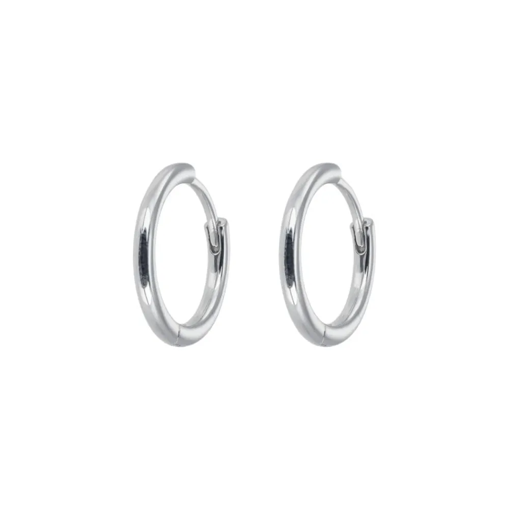 Emilia by Bon Dep Øredobber|Emilia Medium Silver Hoops