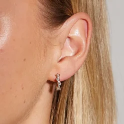 Emilia by Bon Dep Øredobber|Emilia Mixed Hoops White