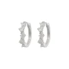 Emilia by Bon Dep Øredobber|Emilia Mixed Medium Hoops Silver