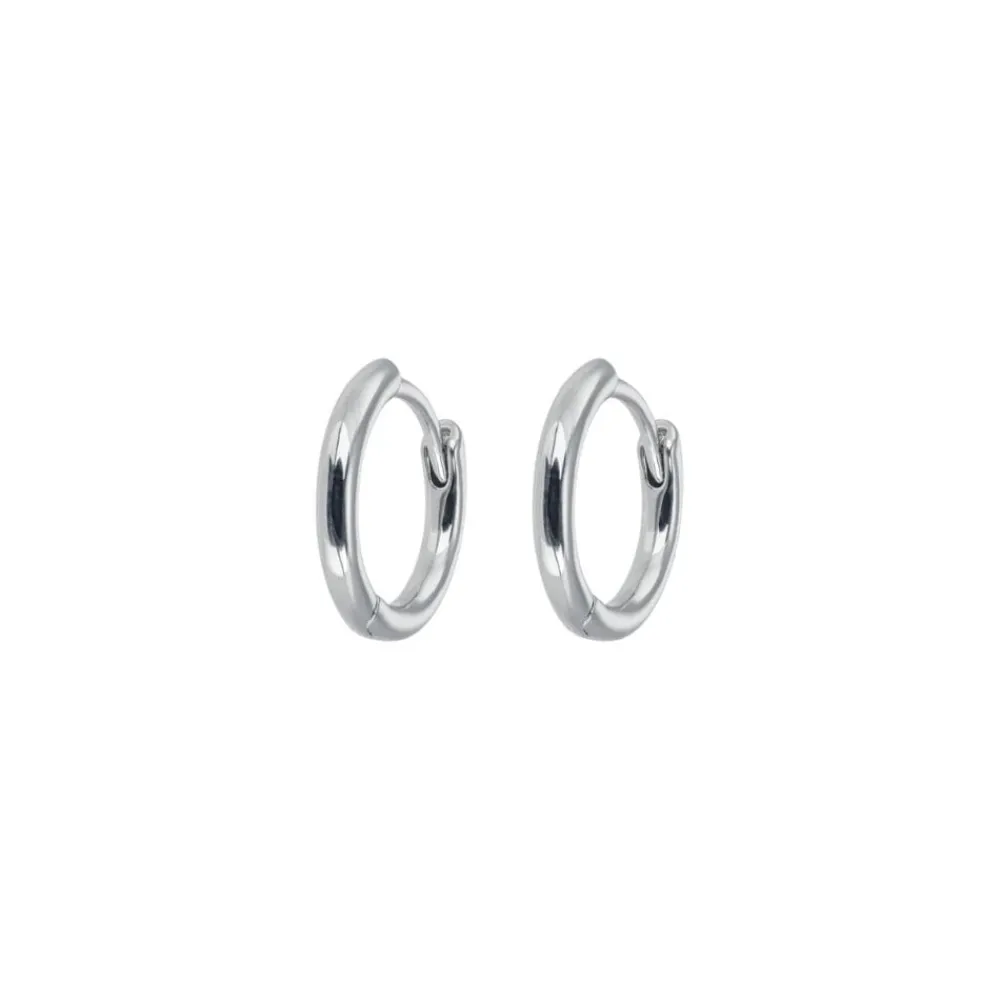 Emilia by Bon Dep Øredobber|Emilia Small Silver Hoops