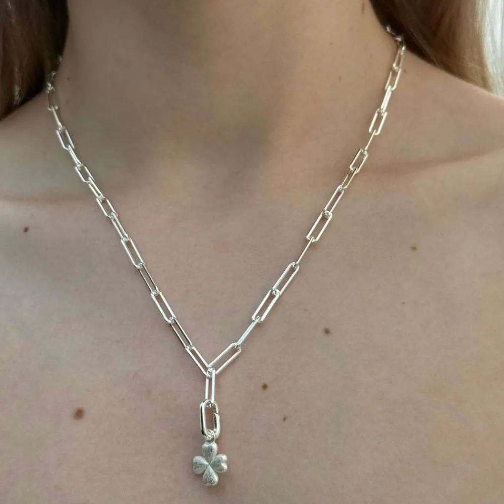 Emilia by Bon Dep Kjeder|Emilia Thick Chain Necklace 45 cm Silver